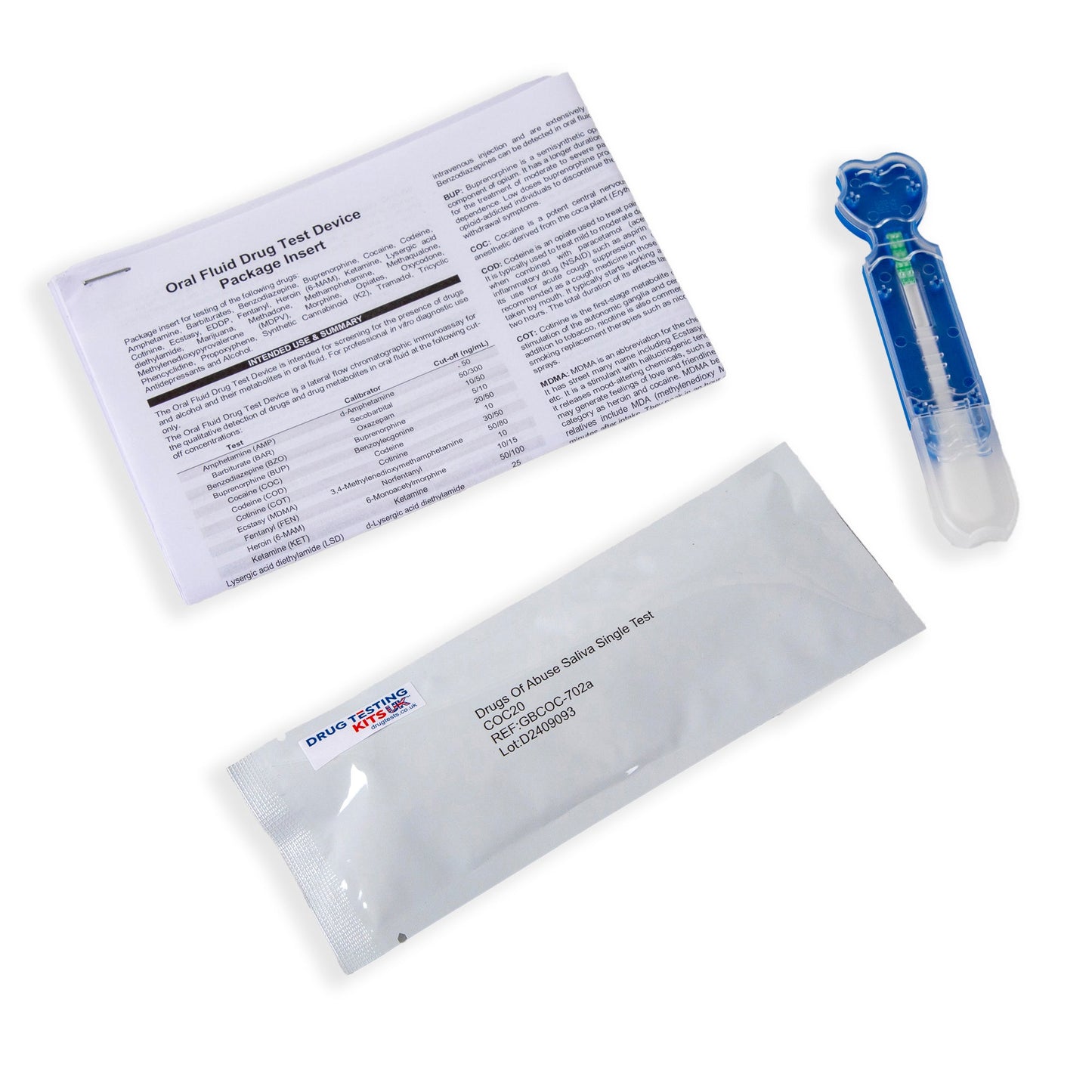 drugtests sets instructions