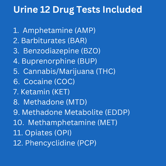 Urine 12 Drug Tests Included