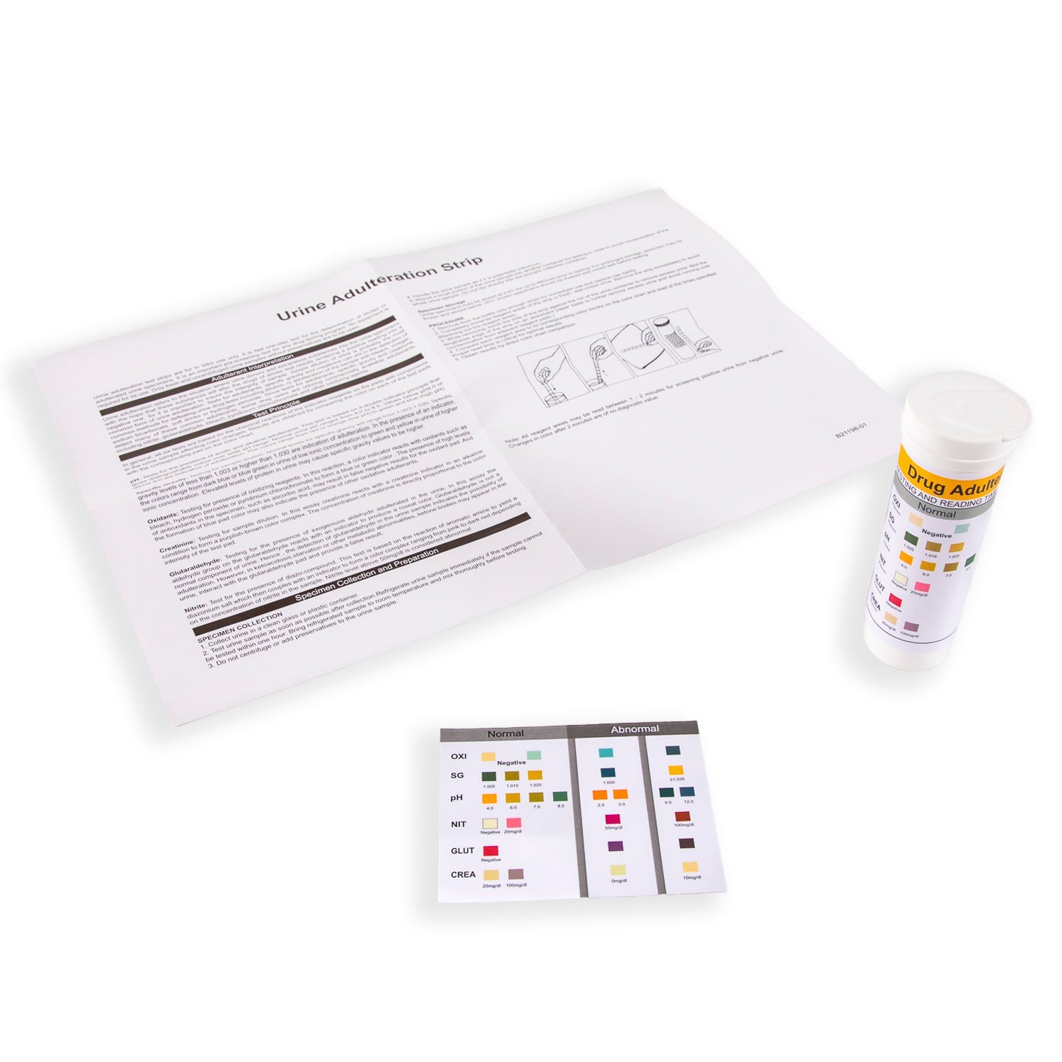 urine test white instructions