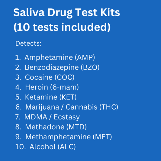 saliva drug testing kit detects